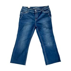 Womens Wallflower Blue Jeans Stretch Luscious Curvy Fit Size 20. L/28 Bling